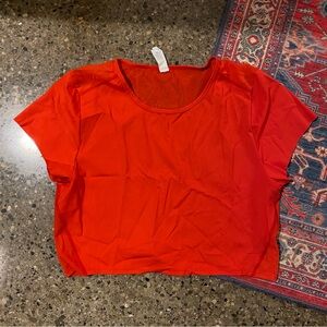 aerie offline neon crop seamless workout too mesh back xxl